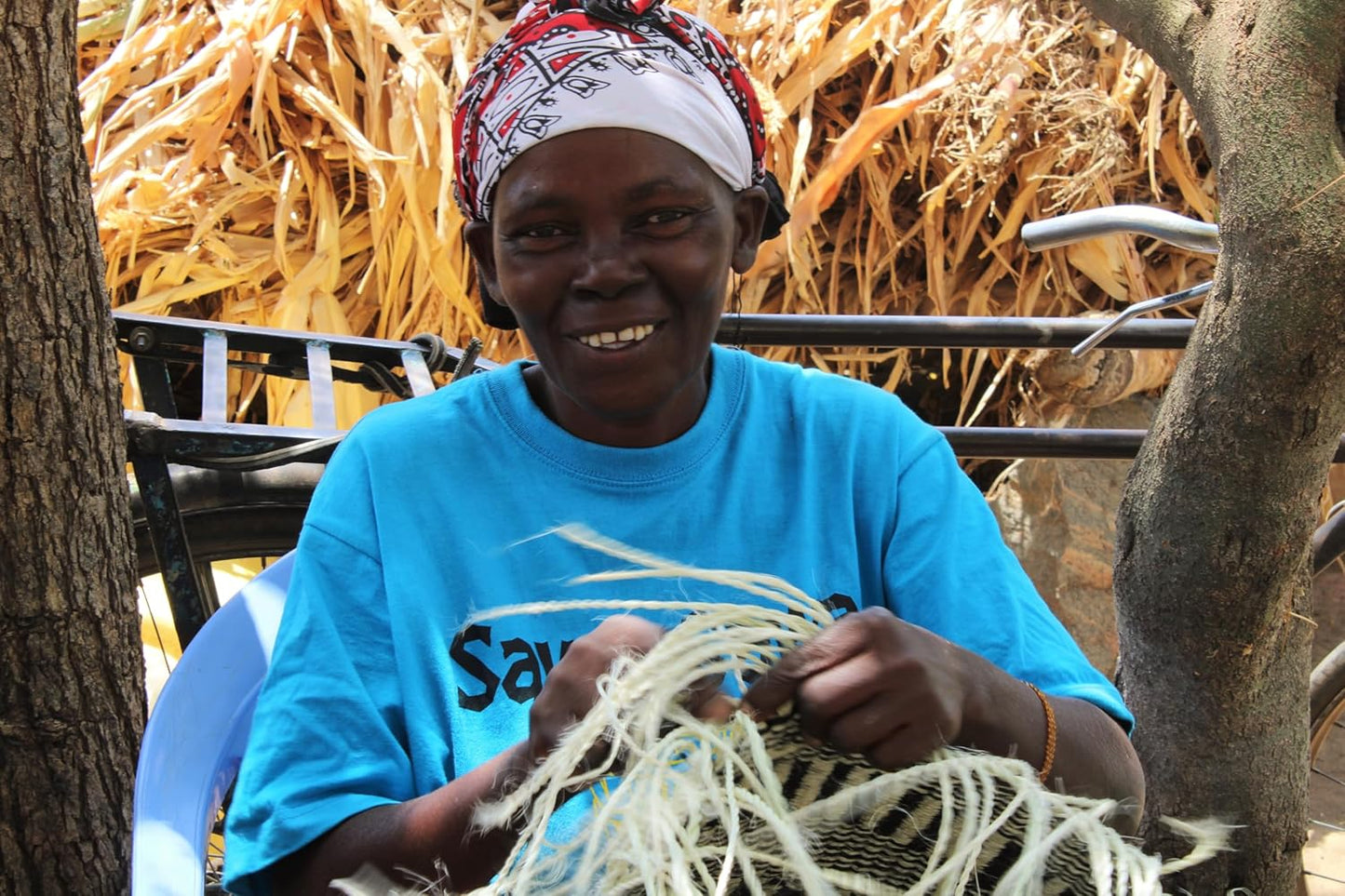 Resilient Handmade Sisal African Basket Tote Bag