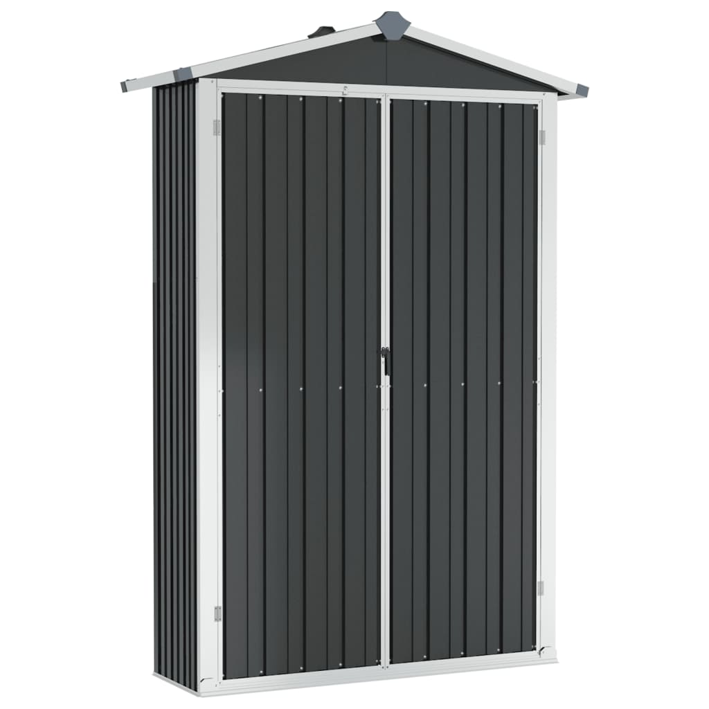 NNEVL Garden Shed Anthracite 107.5x46x183 cm Galvanised Steel