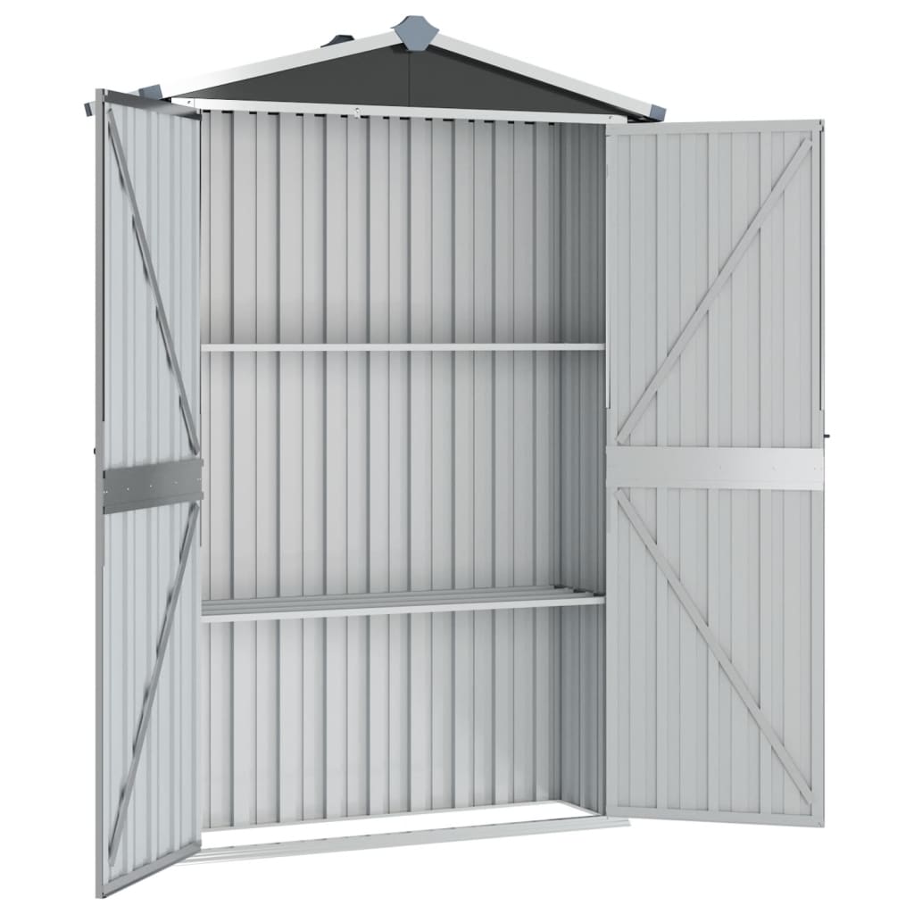 NNEVL Garden Shed Anthracite 107.5x46x183 cm Galvanised Steel