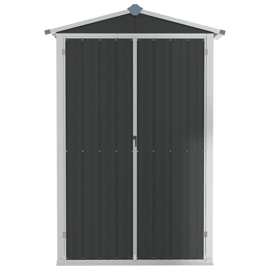 NNEVL Garden Shed Anthracite 107.5x46x183 cm Galvanised Steel