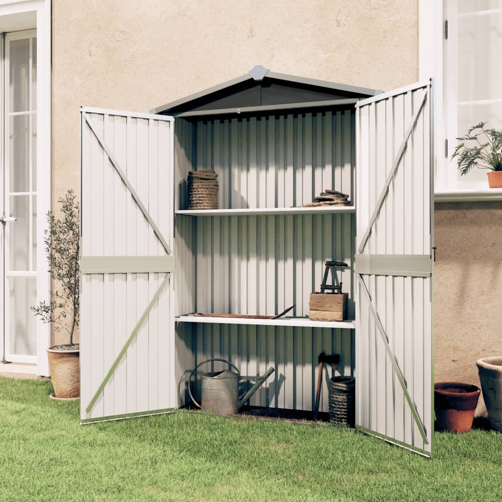 NNEVL Garden Shed Anthracite 107.5x46x183 cm Galvanised Steel