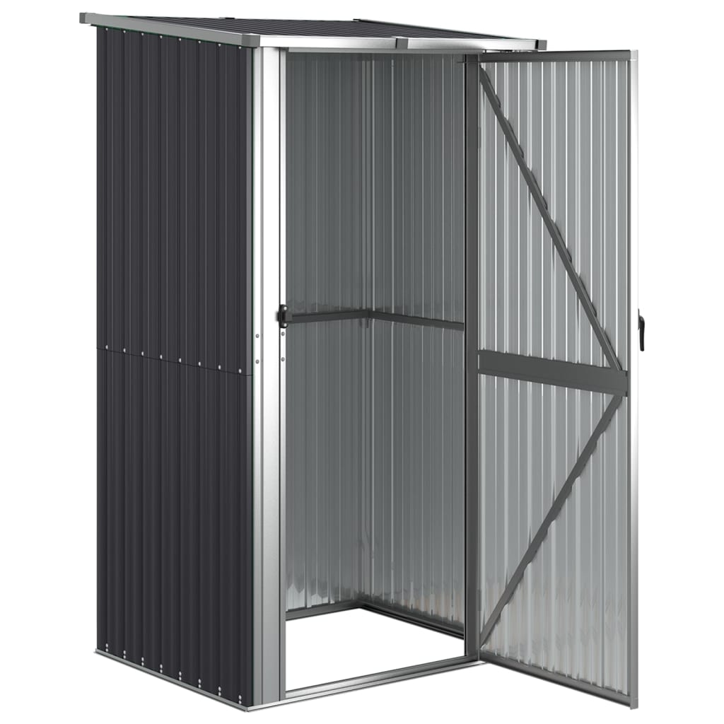 vidaXL Garden Shed Anthracite 46.7"x38.2"x82.5" Galvanized Steel