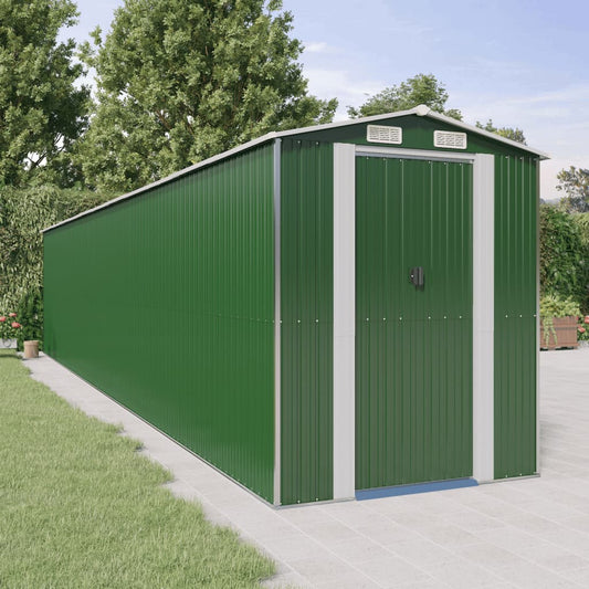NNEVL Garden Shed Green 192x1021x223 cm Galvanised Steel
