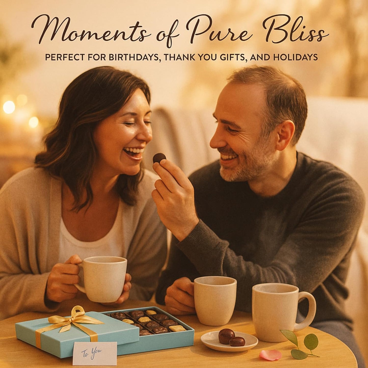 Andy Anand Sugar Free Belgian Chocolate Truffles – 24 Pc Espresso, Hazelnut, Strawberry, Coconut, Cherry & Orange, 60% Cocoa, Gluten Free Gift Box