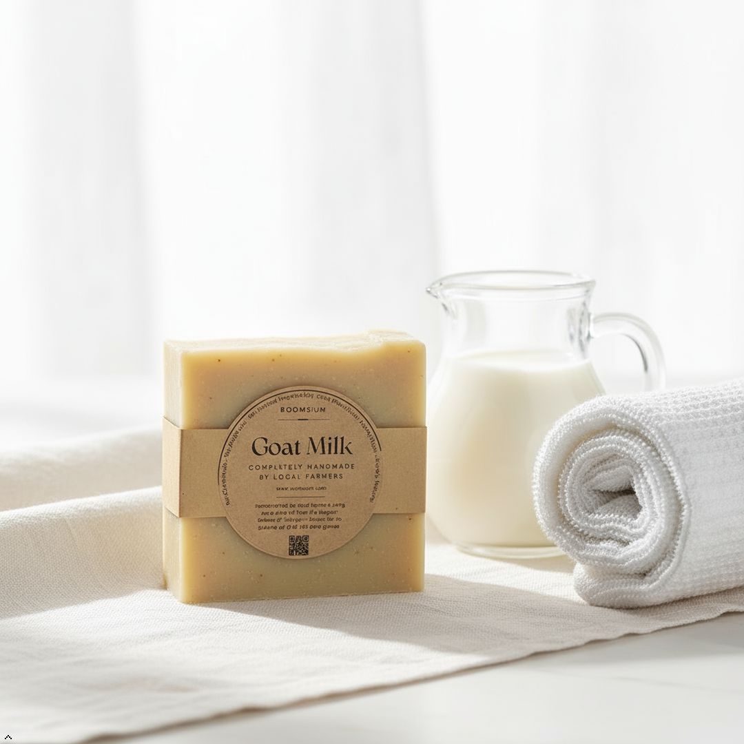 Roomsium Handmade Olive Oil Soap Bars Set 130g (4 Bars)