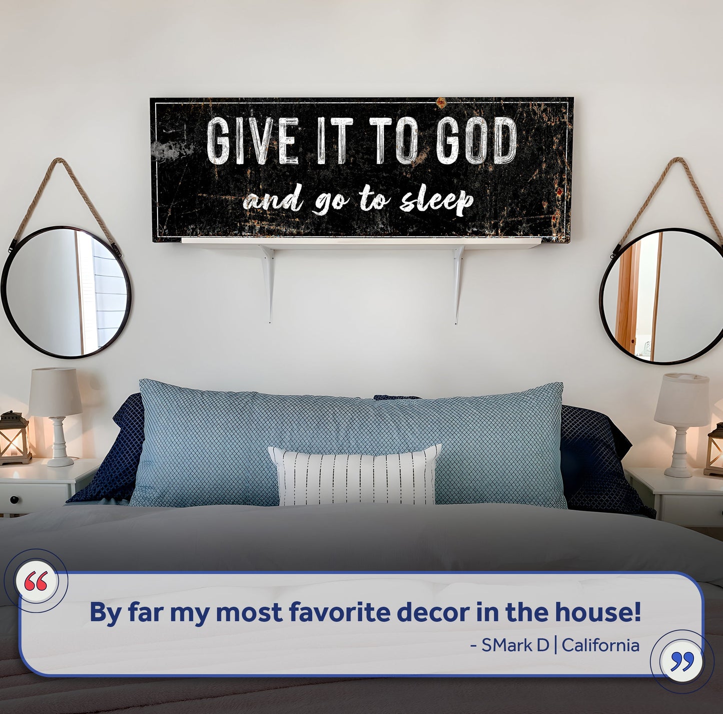 Give It To God And Go To Sleep Rustic Sign II