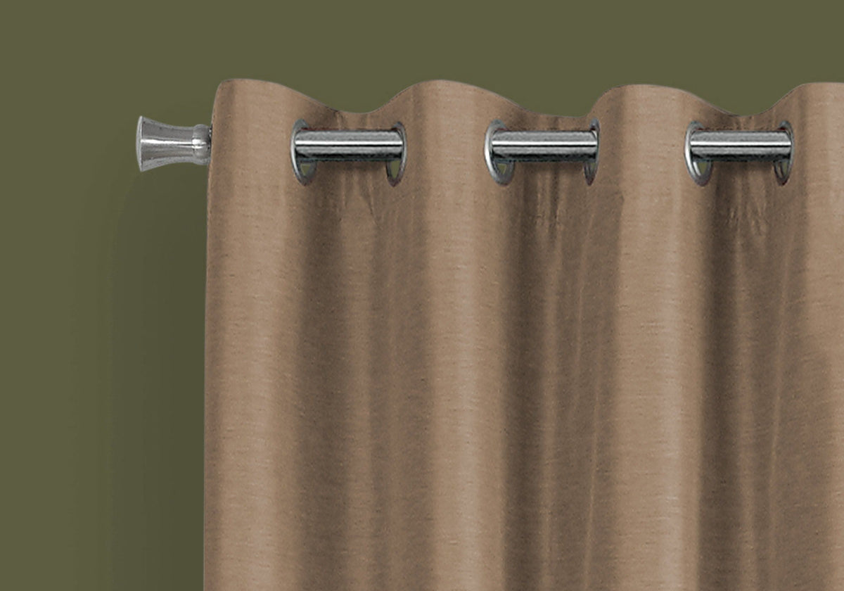 2 Pieces Set Room Darkening Curtain Panels with Grommet - Contemporary Style