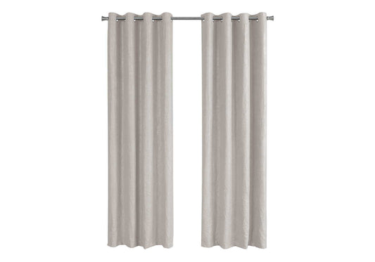 2 Pieces Set Room Darkening Curtain Panels with Grommet - Contemporary Style
