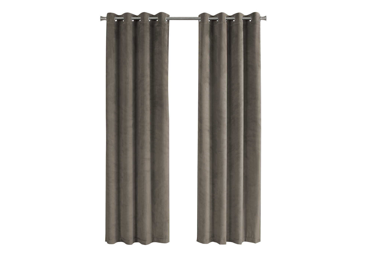 2 Pieces Set Room Darkening Curtain Panels with Grommet - Contemporary Style