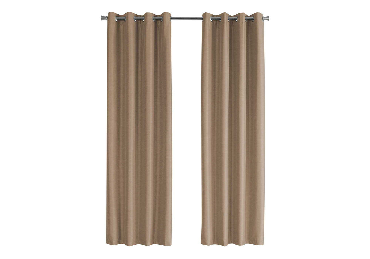 2 Pieces Set Room Darkening Curtain Panels with Grommet - Contemporary Style
