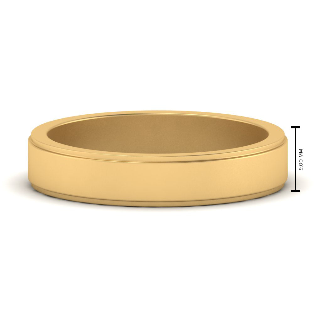 Simple Flat Wedding Band 4MM