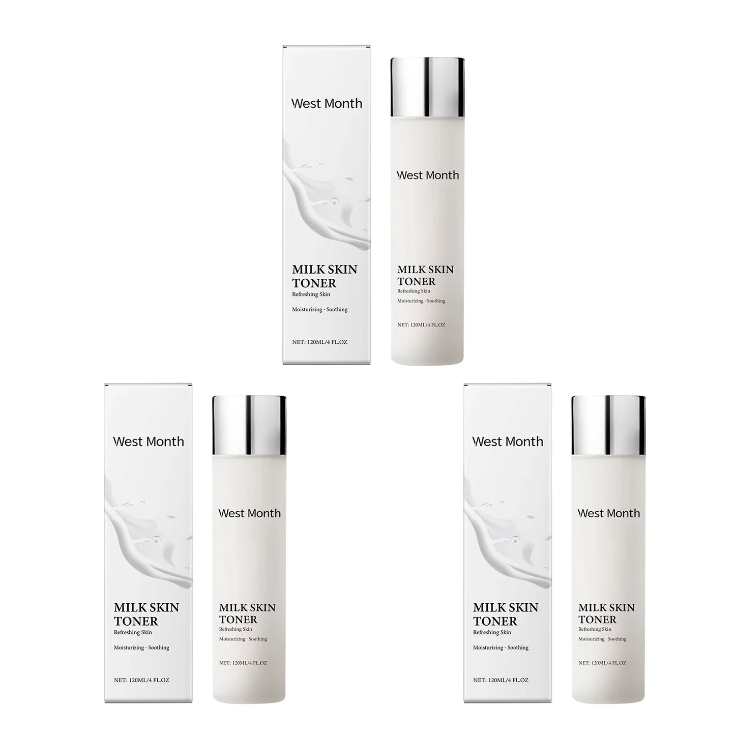 120ml Milk Glow Toner Deeply Hydration Brightening Skin Relieve Dryness Reduces Wrinkles Soothing Refreshing Nicotinamide Toner