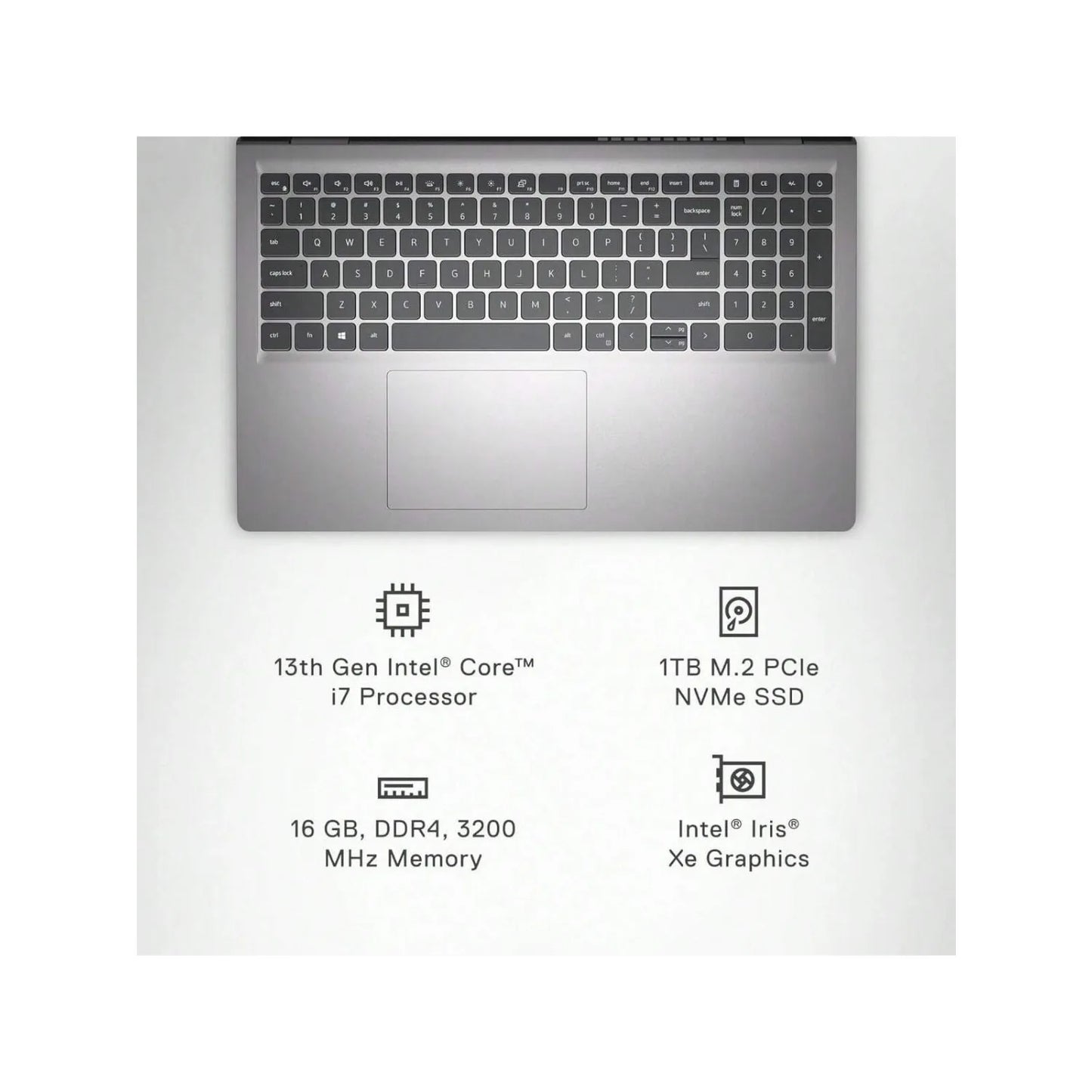 Dell Inspiron 15.6" Business Laptop,Intel Core i7-1355U,64GB RAM,4TB SSD,‎Windows 11 Home,Platinum Silver