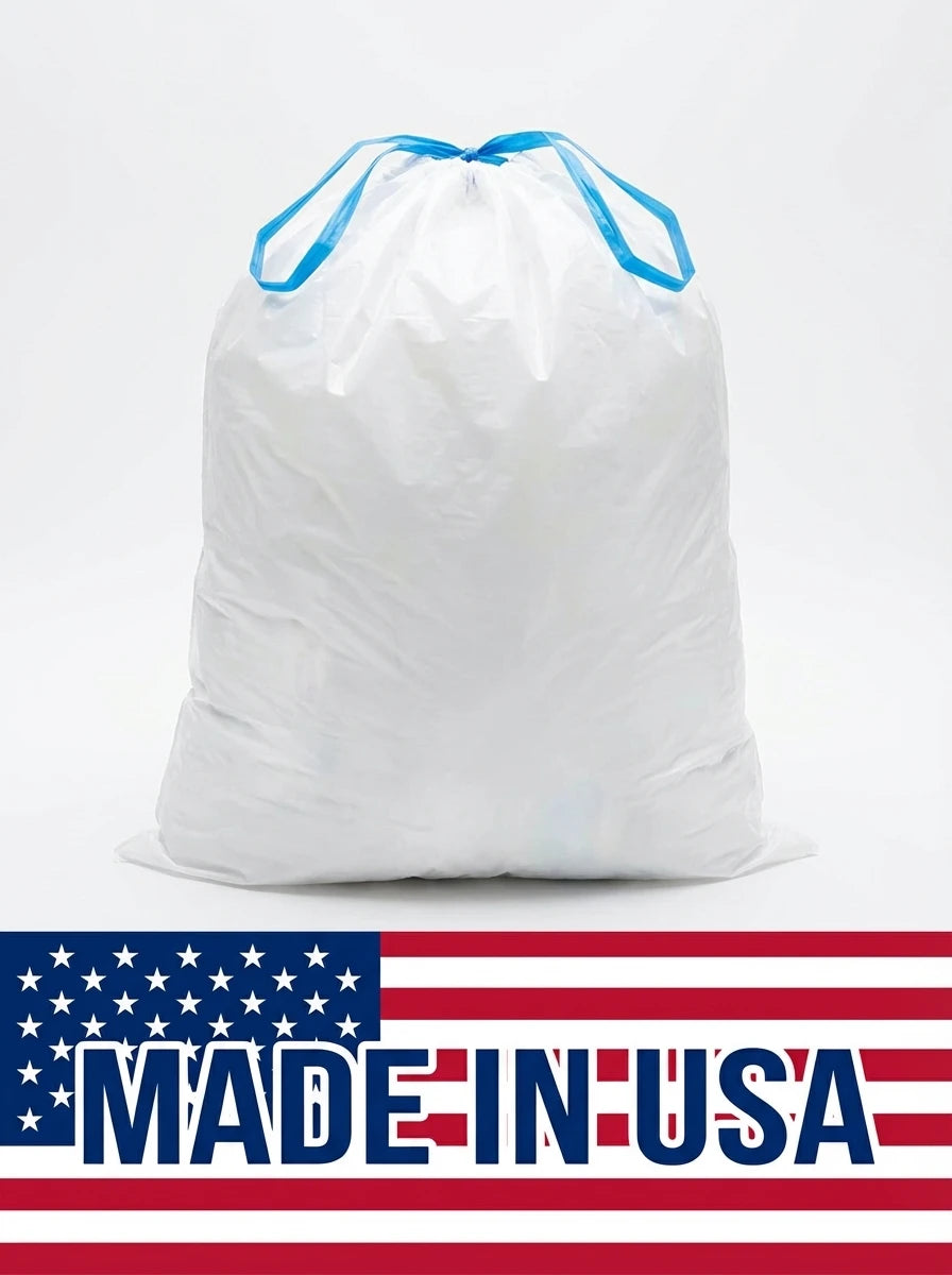 EarthX Tall Kitchen Drawstring Trash Bags 13 Gallon >200 Count Odor Control Food Waste LDPE Material Made in US