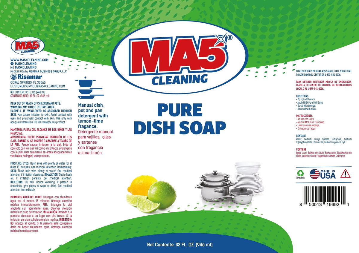 MA5X Pure Dish Soap 55-Gallon Drum | Commercial Kitchen & 3-Sink Method Concentrate