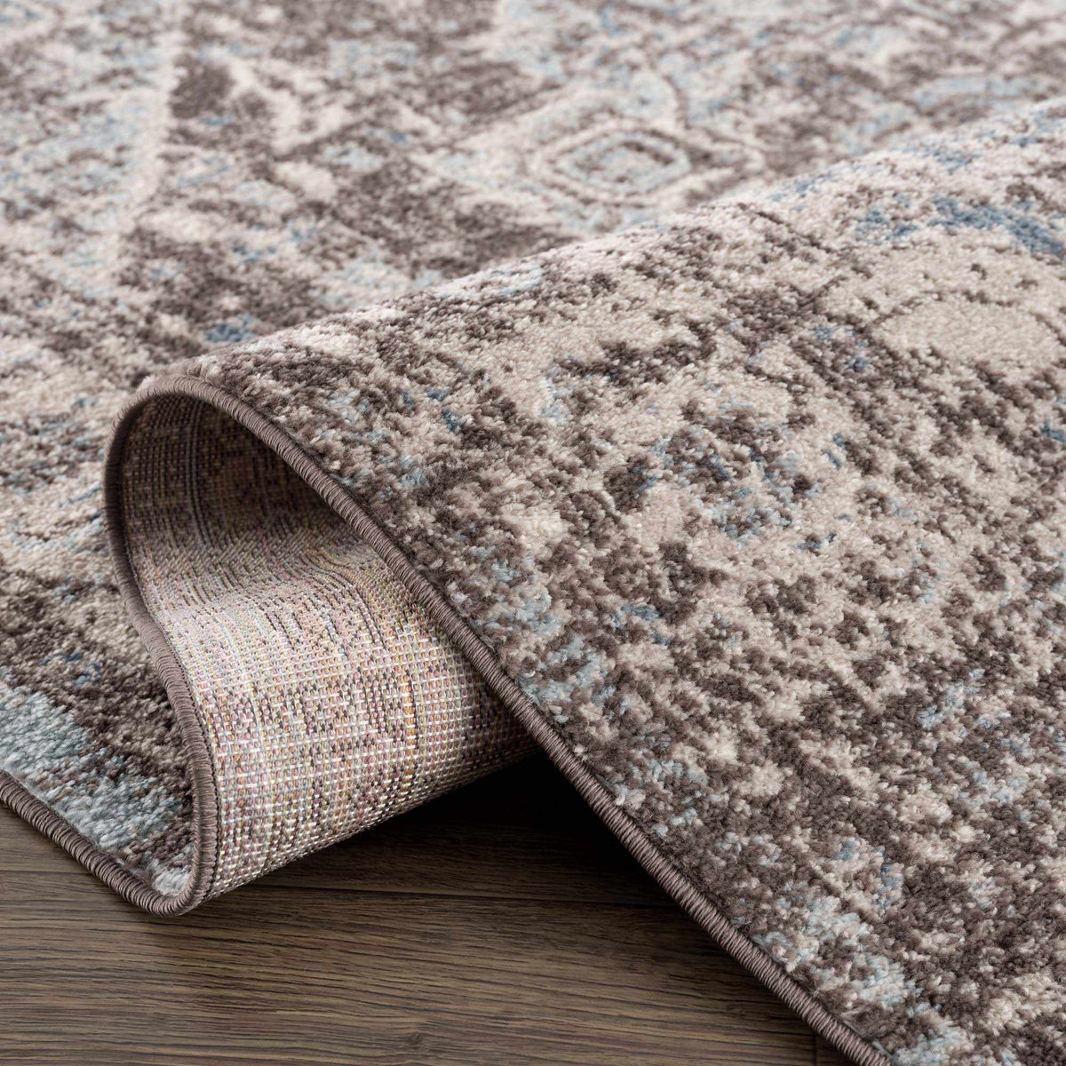 Peeta Dark Brown Medallion Area Rug