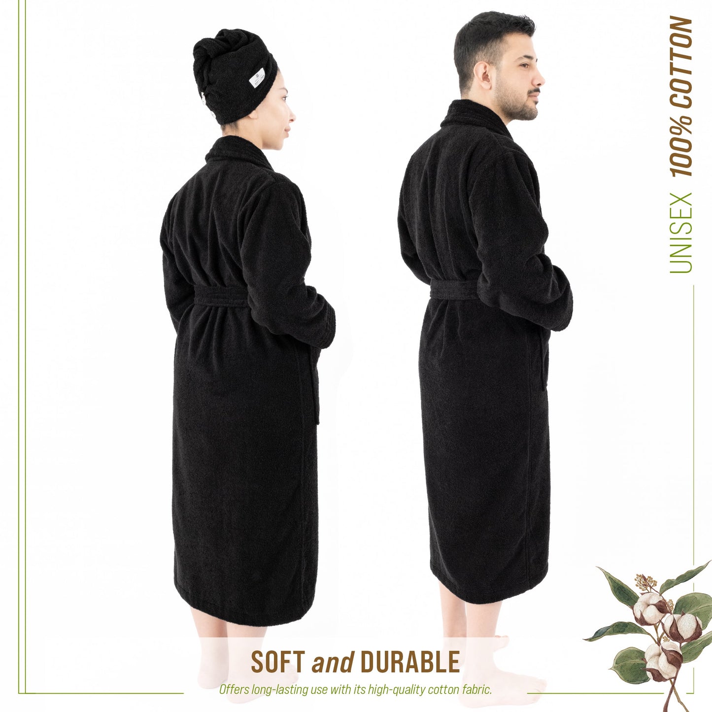 American Soft Linen, 100% Cotton Robes for Women and Men, Soft Lightweight Unisex Couple Turkish Bathrobes Wholesale