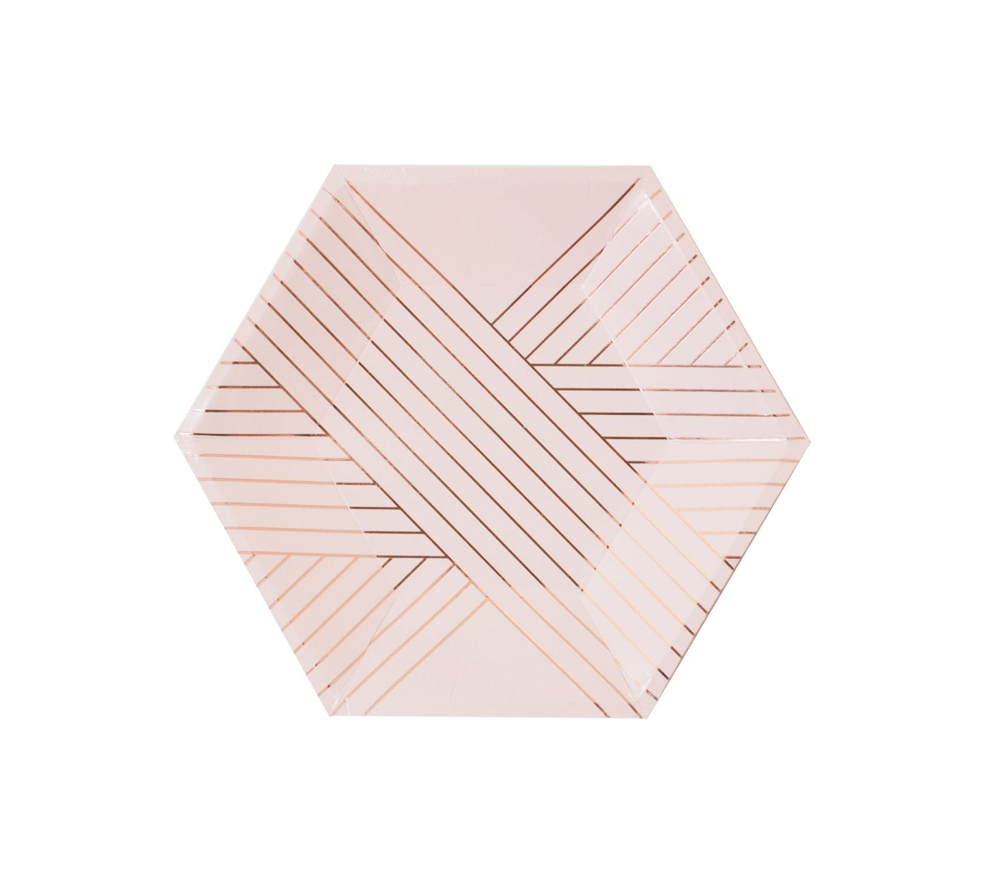 Amethyst - Pale Pink Striped Small Paper Plates