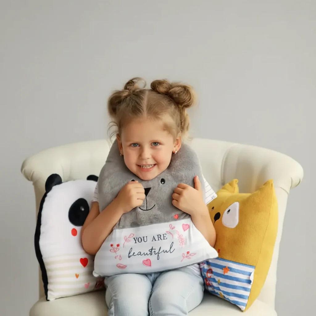 Panda "Today is Your Day", kid's pillow, by Tigres