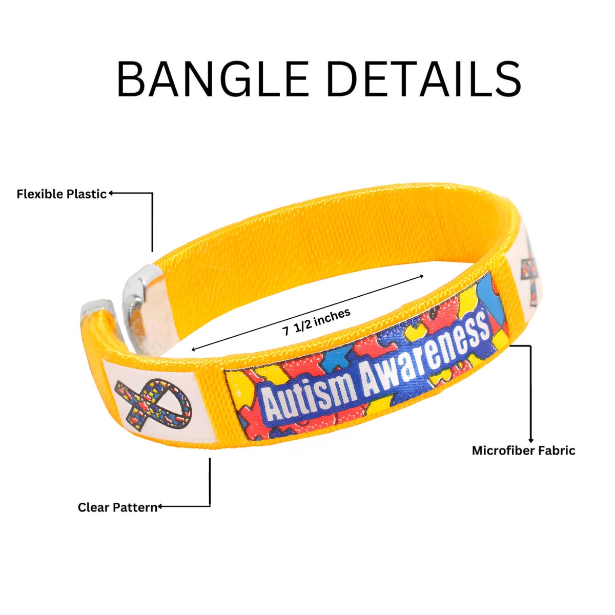 Autism Awareness Bangle Bracelets