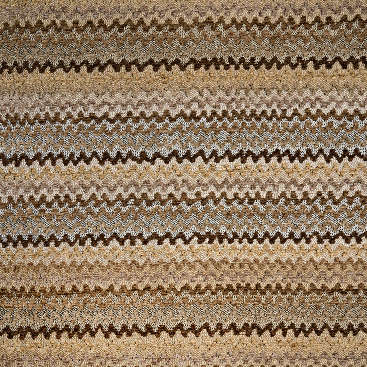 AZTEC - Chenille -ZIG ZAG PATTERN UPHOLSTERY FABRIC BY THE YARD