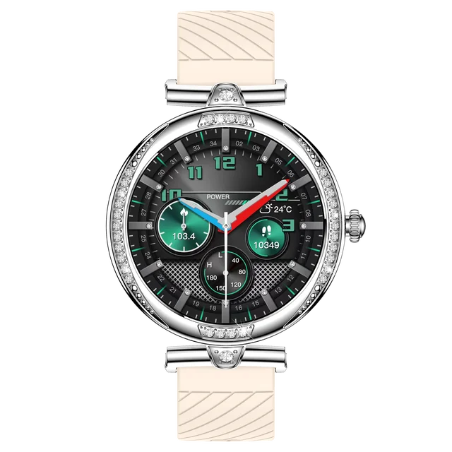 NX17 Pro Smart Watch Fashion Diamond Ladies Wristwatch Bluetooth Calling Health Monitoring Fitness Smartwatch