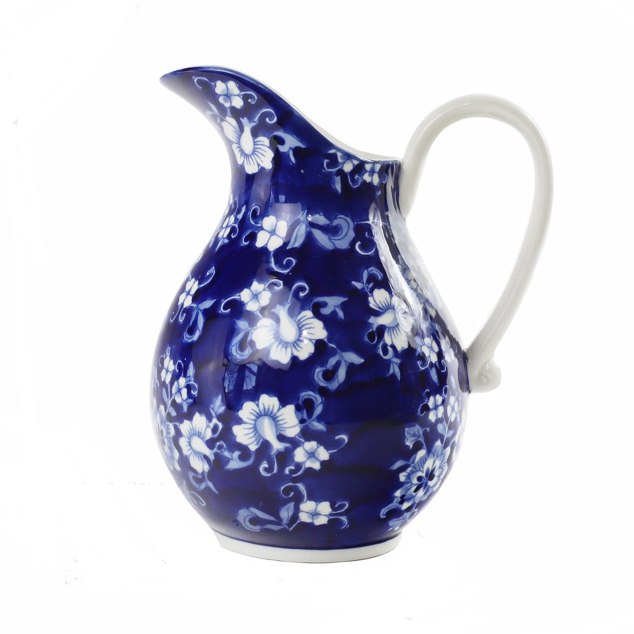 Blue Garden Pitcher