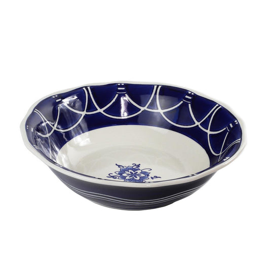 Blue Garden Stoneware 12-Inch Serving Bowl