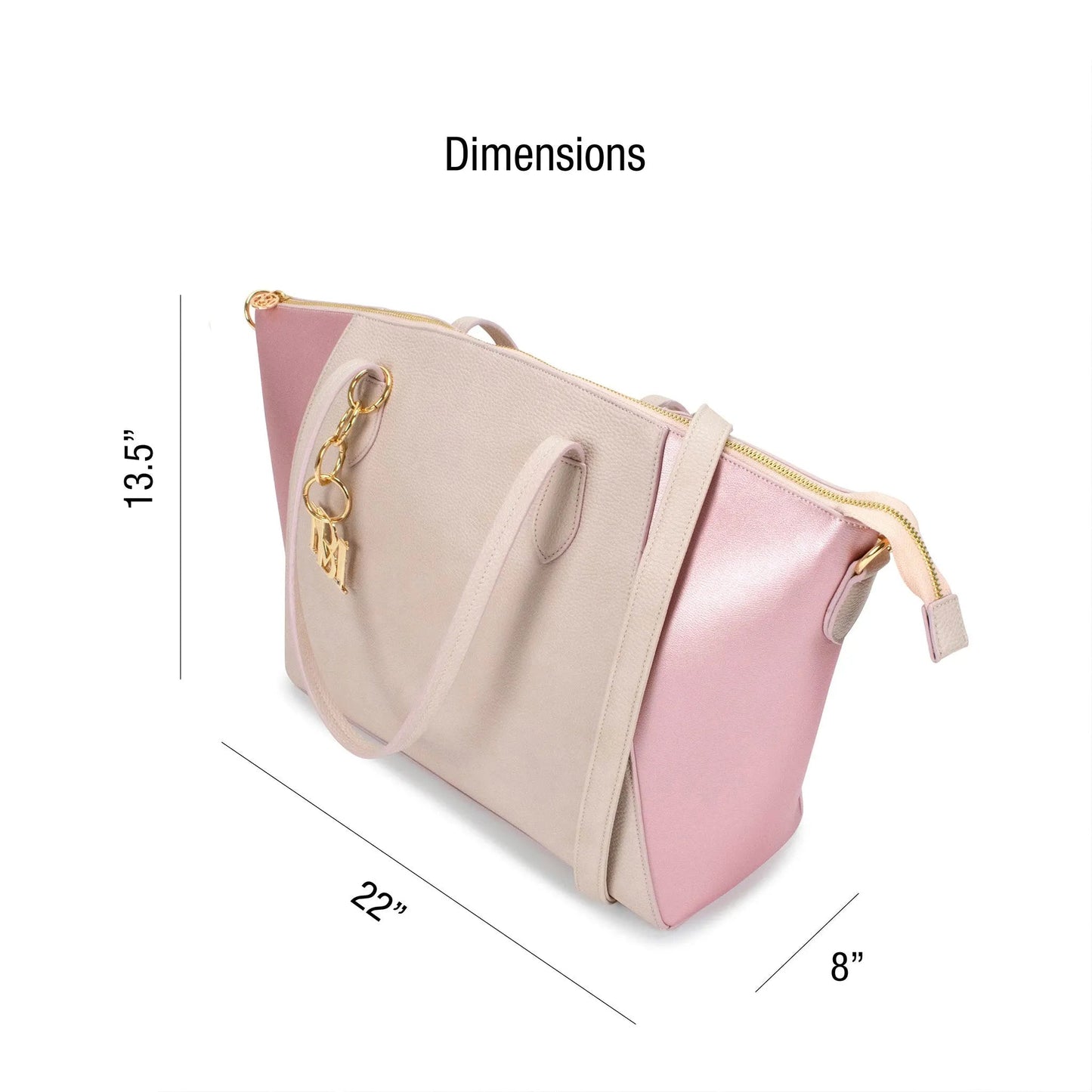 Caroline Vegan Leather Monogram Weekender Duffel Bag