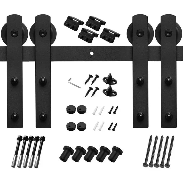 Barn Door Track Kit for Double Door (No Door)