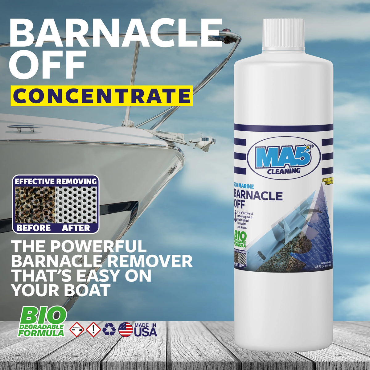 MA5X Barnacle Remover - Marine Hull & System Cleaner
