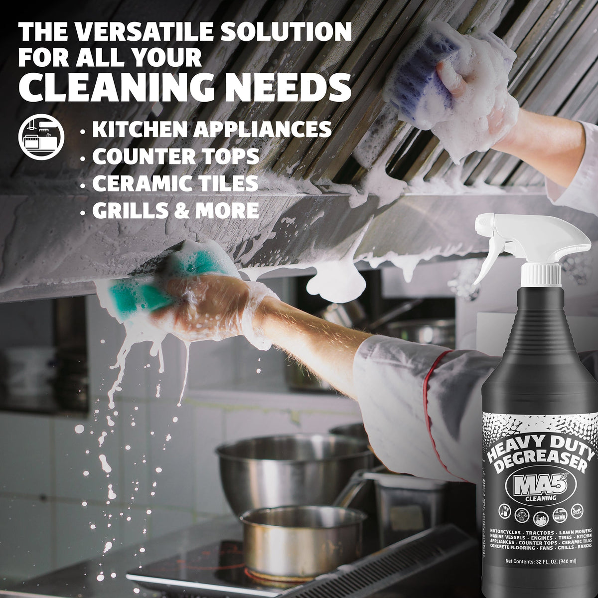 MA5X Heavy-Duty Black Degreaser | Commercial Grade pH 12-13