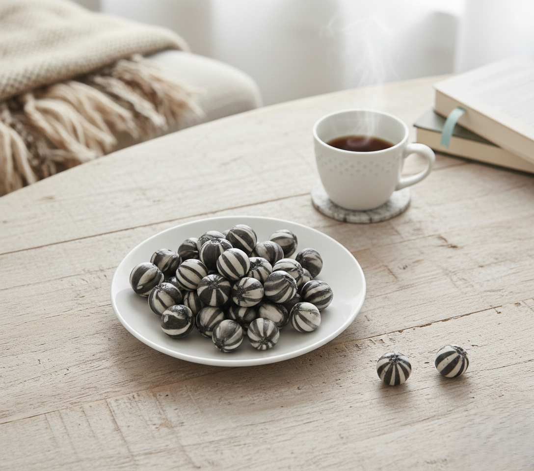 Andy Anand Sugar Free Black Bulls Eyes Hard Candy – Copper Kettle Boiled, Aspartame Free, Non-GMO, Gluten Free, Keto, 25 Pc