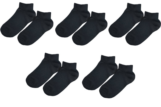 98% ORGANIC COTTON Kid's Ankle Socks (5-pack). Ages 5 Through 12.