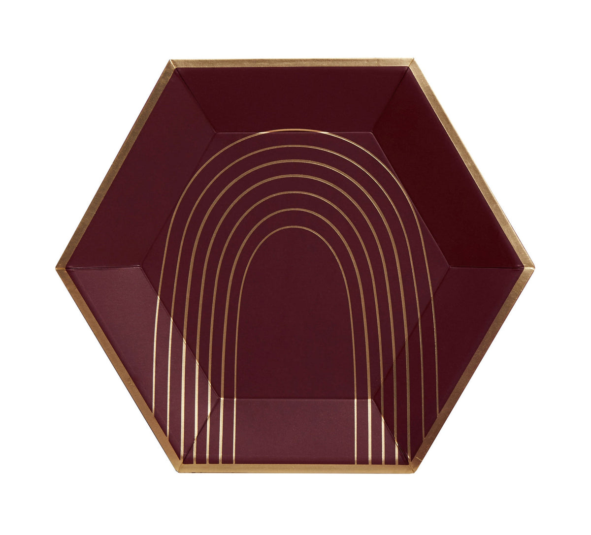 Bordeaux - Maroon Arch Large Paper Plates