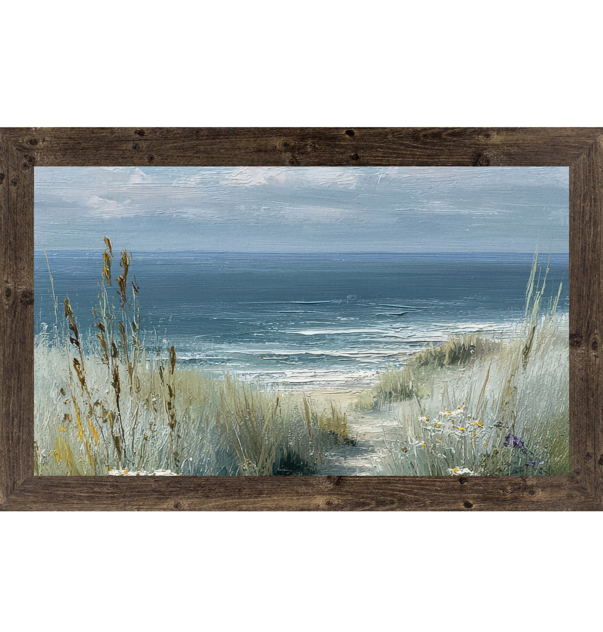 Coastal Path Wide Landscape Wall Art – Beach Dune Ocean Scenic Decor (SB756)