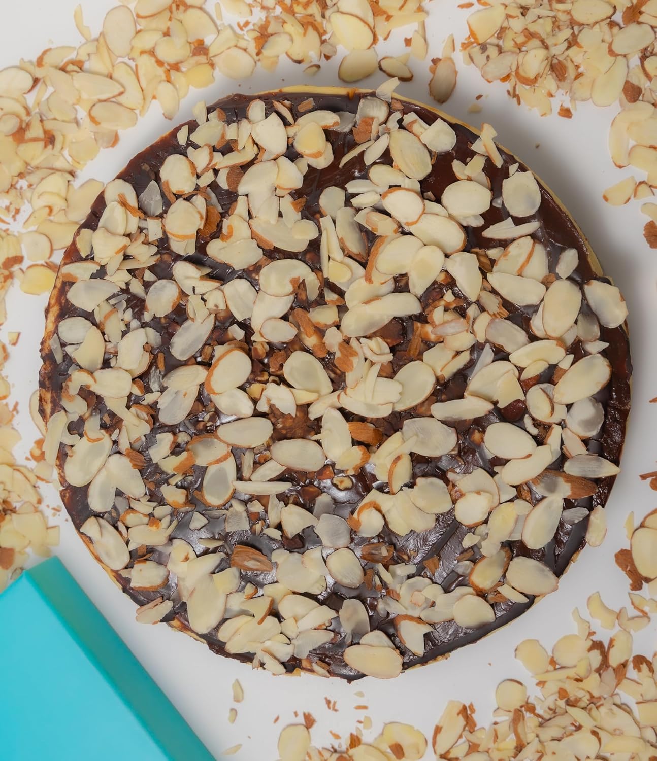 ANDY ANAND CHOCOLATIER Gourmet Fudge Brownie Cheesecake 9" 2.8 lbs. Real California Cream Cheese, Artisan, Halal, Reusable Tray