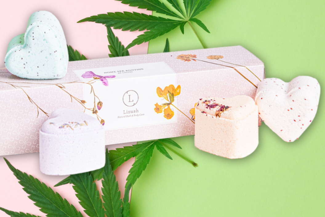 CBD Lavender Shower Steamers Gift Set – 5 Heart-Shaped