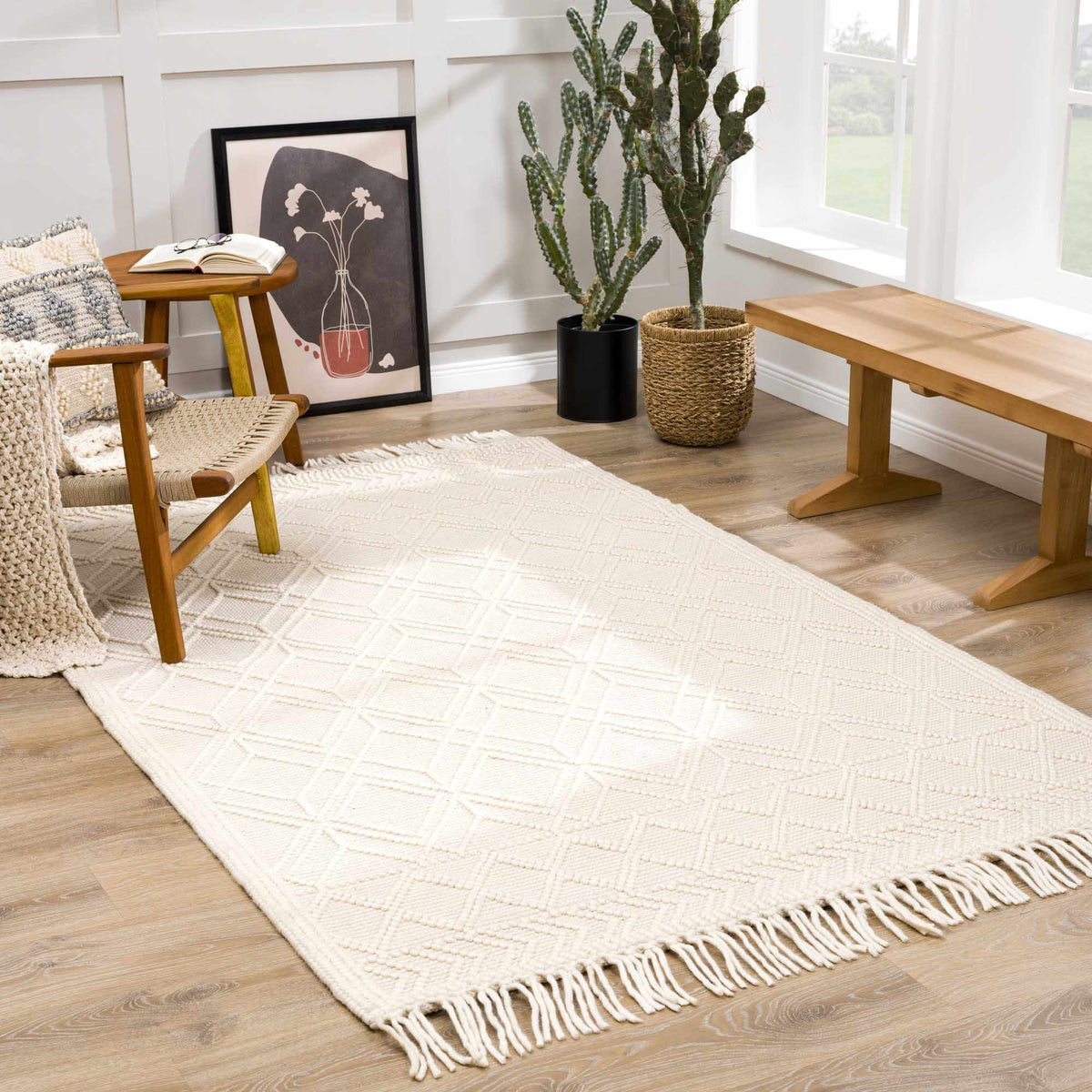 Ramsbury Beige Area Rug