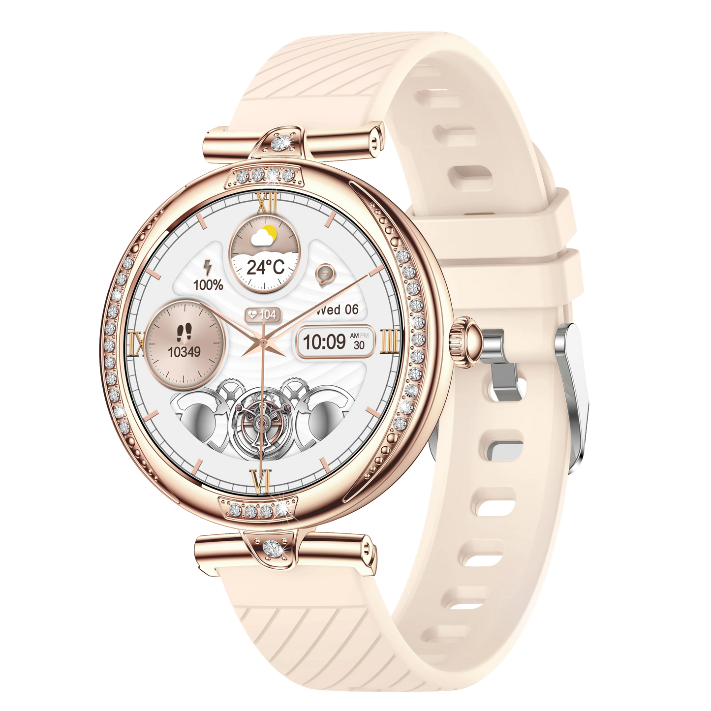 NX17 Pro Smart Watch Fashion Diamond Ladies Wristwatch Bluetooth Calling Health Monitoring Fitness Smartwatch