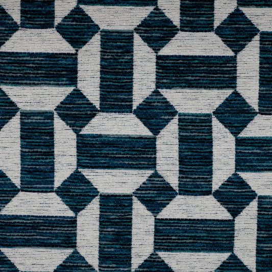 CLICK - CHENILLE JACQUARD GEOMETRIC PATTERN UPHOLSTERY FABRIC BY THE YARD