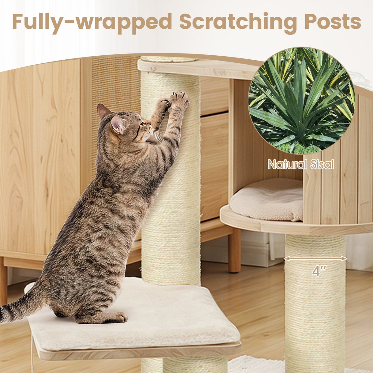 Multi-Level Cat Tree with Perch, Condo & Scratching Posts