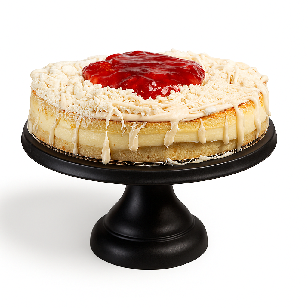 White Chocolate Cake by Andy Anand, Topped with Strawberry (2.5 lbs) Enjoy the amazing taste of a classic Cake, Perfect for celebrations