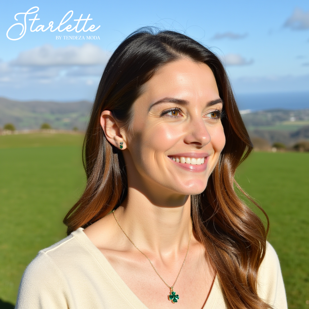 Lucky Earrings in Gold - Luck and Love Together!