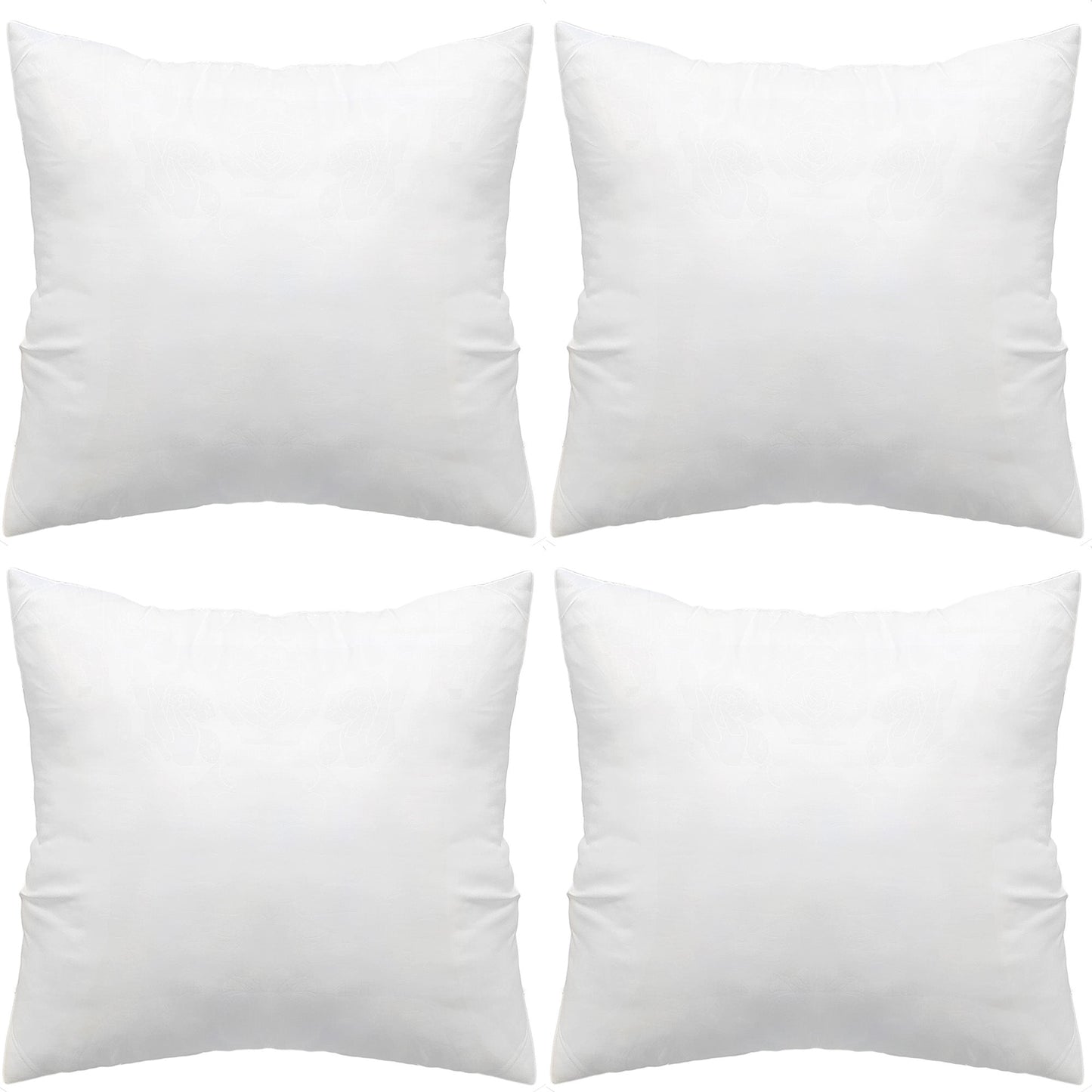 4pcs Throw Pillow Inserts, Square Cushion Inner Soft Fluffy Plump Stuffer Cushion Pillow Core White Pillow Inserts Christmas Decor Halloween Decor Bed Sofa Home Decor