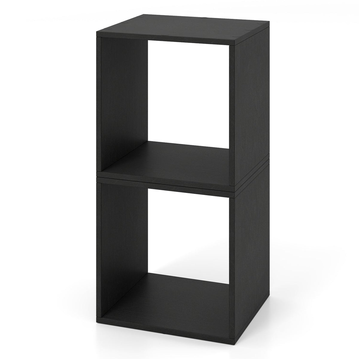Cube Storage Organizer Set of 2 - Black Modular Bookcase
