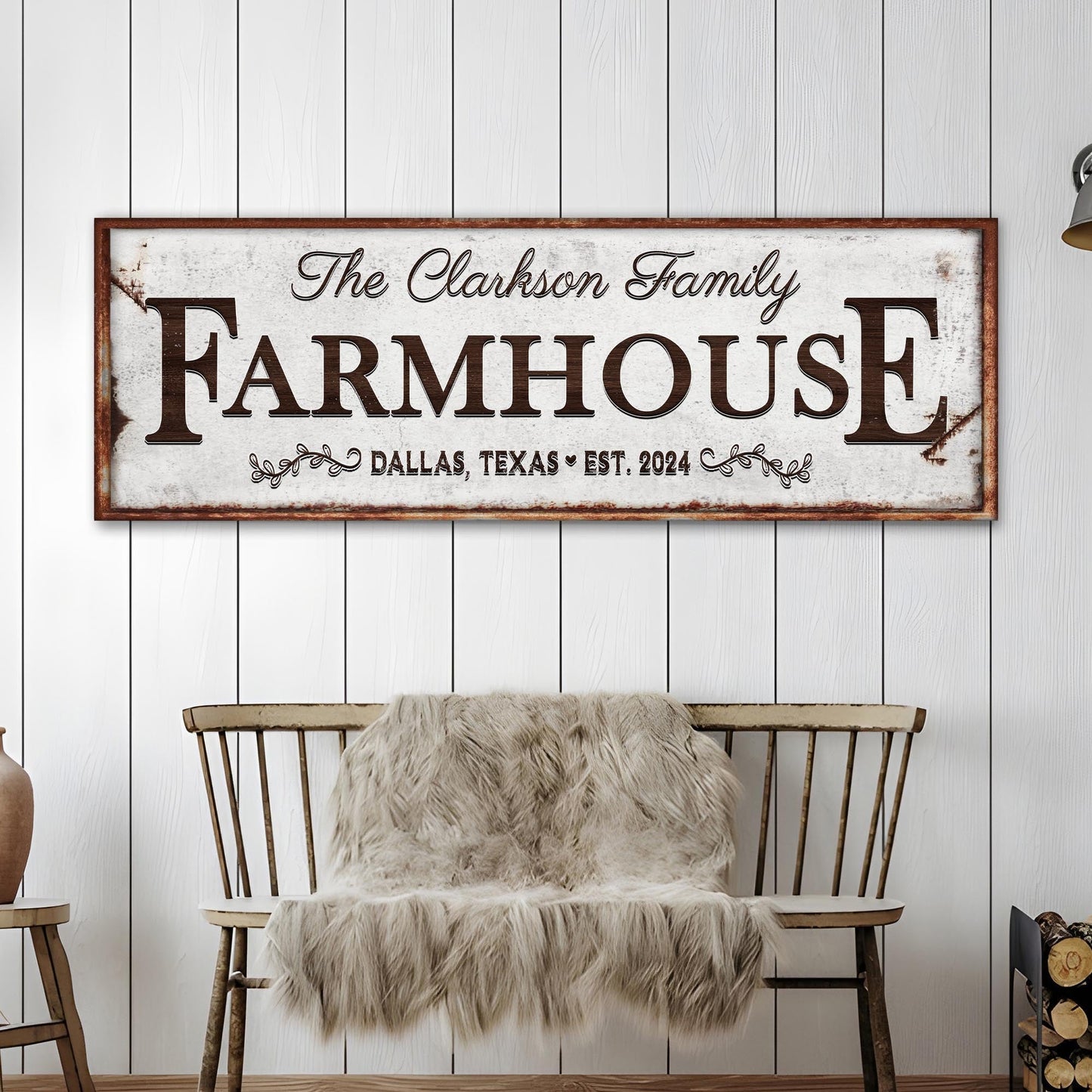 Custom Vintage Rust Farmhouse Sign
