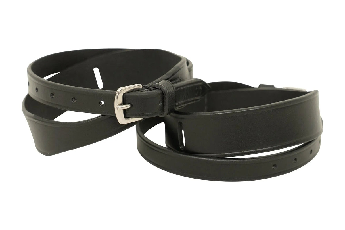 Huntley Equestrian Children's Black Leather Jodhpur Garter Straps