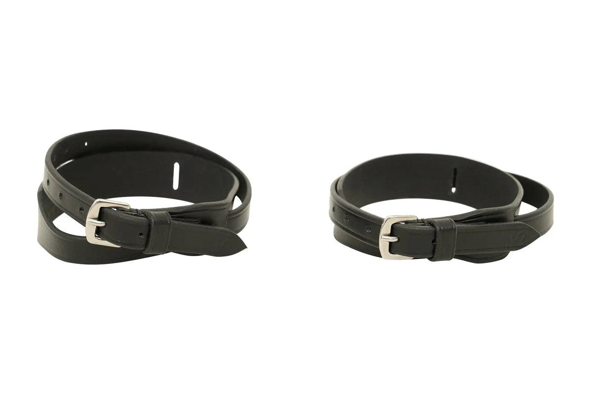 Huntley Equestrian Children's Black Leather Jodhpur Garter Straps