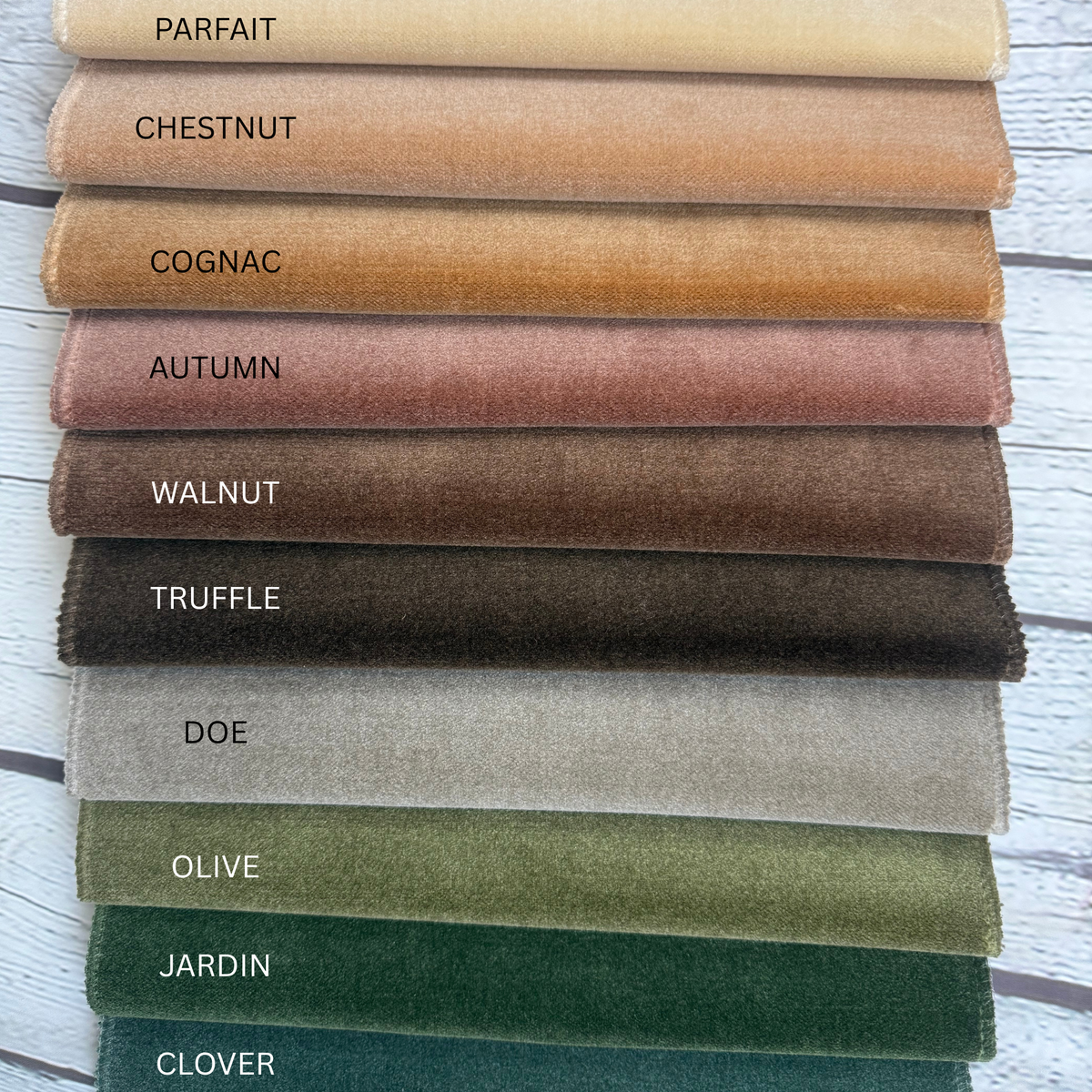DEVERAUX - WOVEN PREMIUM LUXURY SOFT PLAIN VELVET UPHOLSTERY FABRIC BY THE YARD